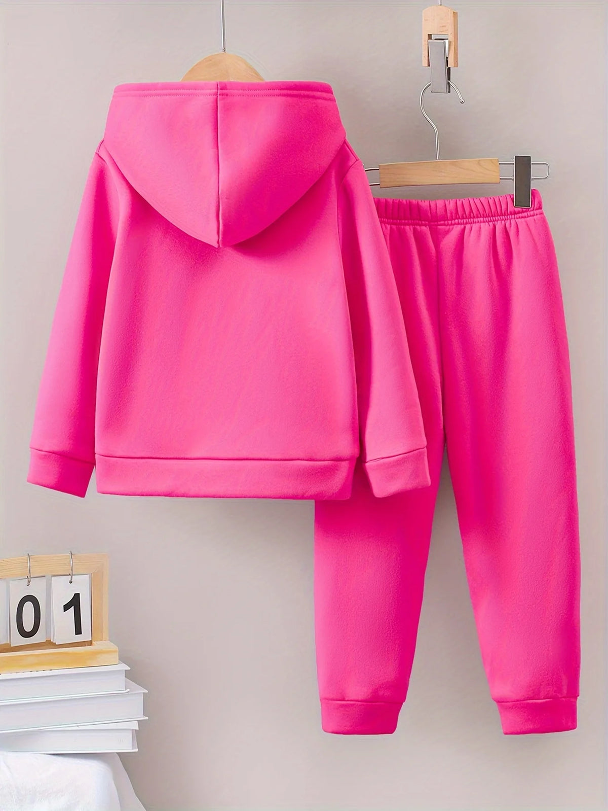 Girls' 2-Piece Fall/Winter Fleece Set – Hoodie & Tracksuit