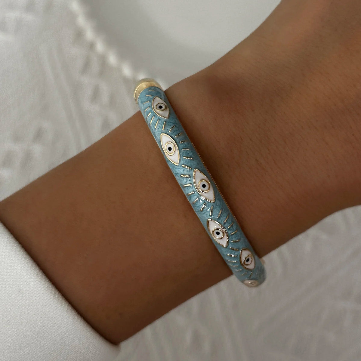Enamel Flower Gold Bracelet
