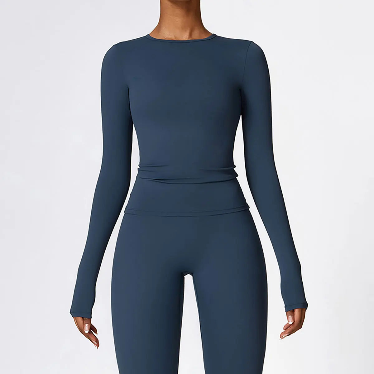 Haut de sport NCLAGEN pour femme, manches longues, idéal pour le fitness, la course et la salle de sport, vêtement d'entraînement respirant, à séchage rapide et hautement élastique.