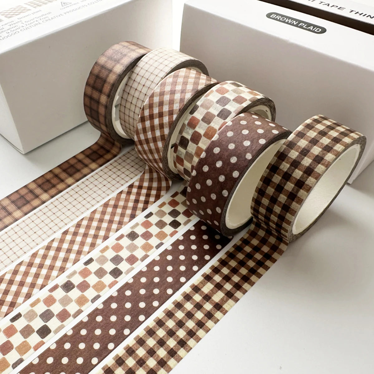 Retro Washi Tape Set (6 Rolls)