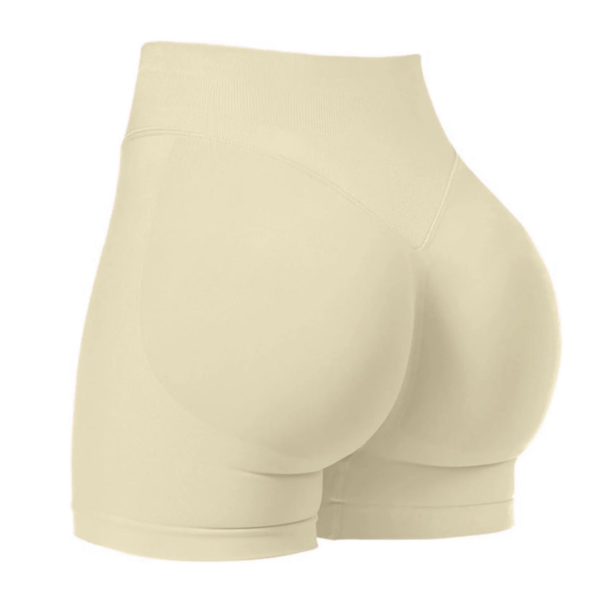 Pantaloncini da yoga a vita media con tre pannelli da donna, compressione moderata per controllo addominale e effetto push-up, pantaloncini sportivi sexy da 3 pollici per glutei a pesca