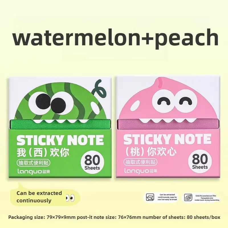 Pull-Out Dispenser Sticky Notes, 80 Sheets