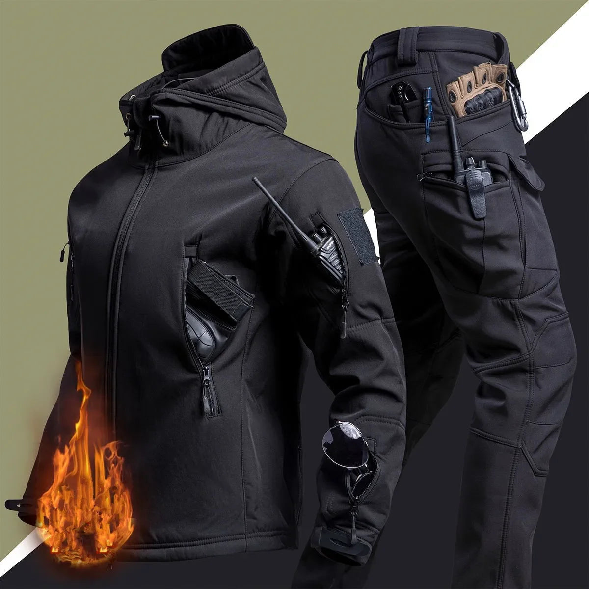 Winter Soft Shell Jacket – Windproof, Waterproof