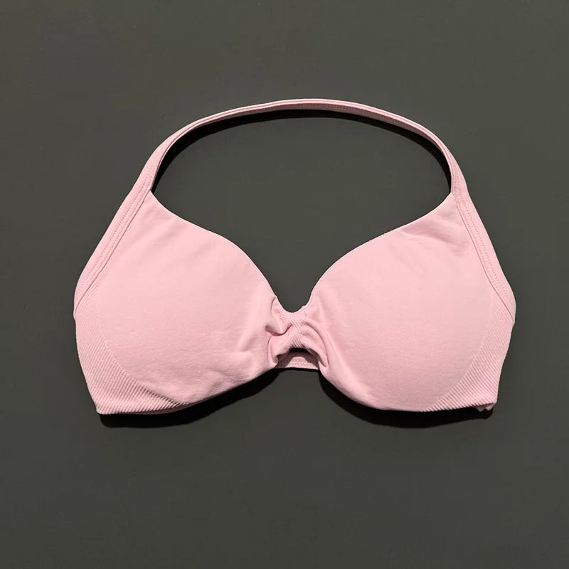 Soutien-gorge de sport dos nu à maintien élevé pour femme, haut de fitness sans couture, respirant, pour yoga, course et entraînement