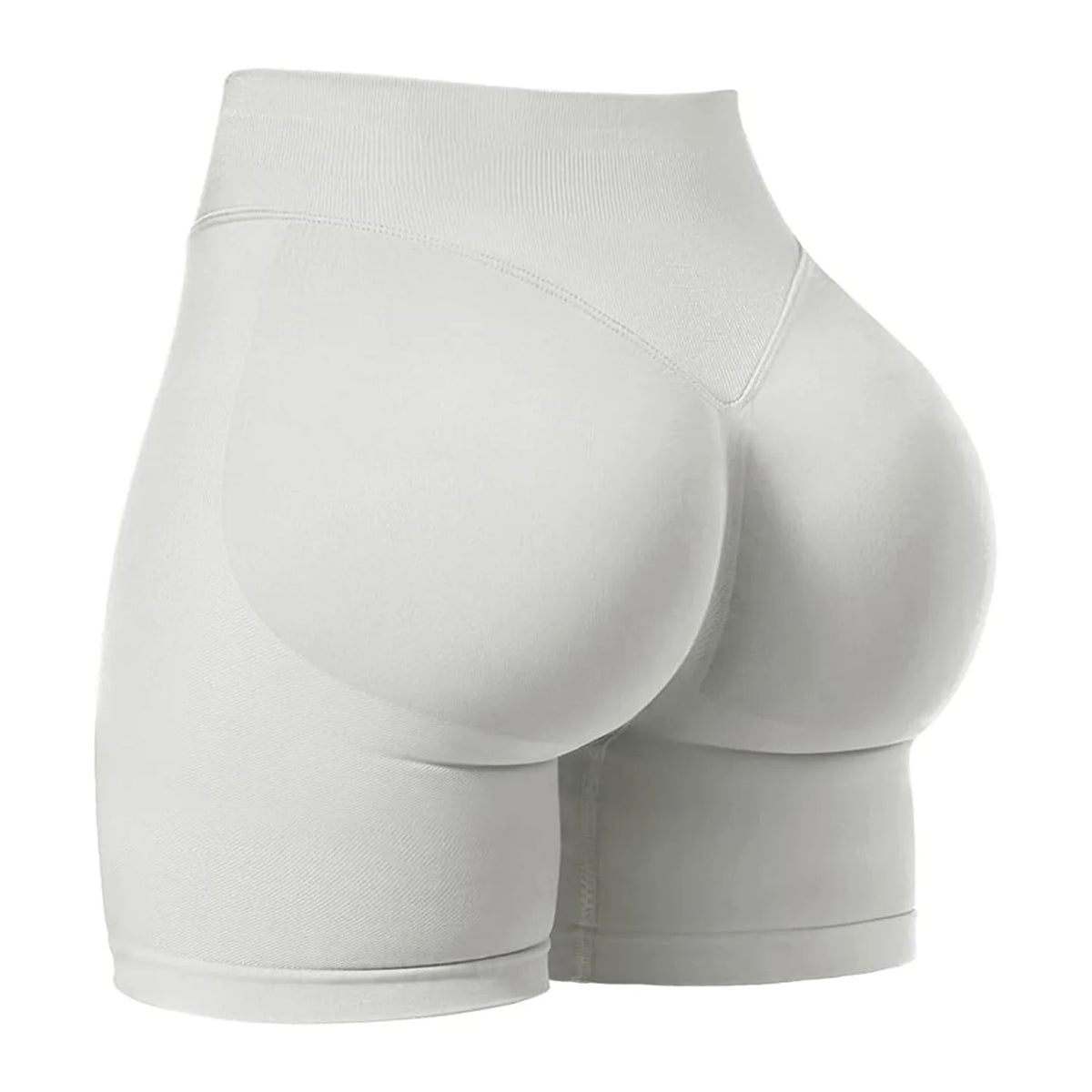 Pantaloncini da yoga a vita media con tre pannelli da donna, compressione moderata per controllo addominale e effetto push-up, pantaloncini sportivi sexy da 3 pollici per glutei a pesca