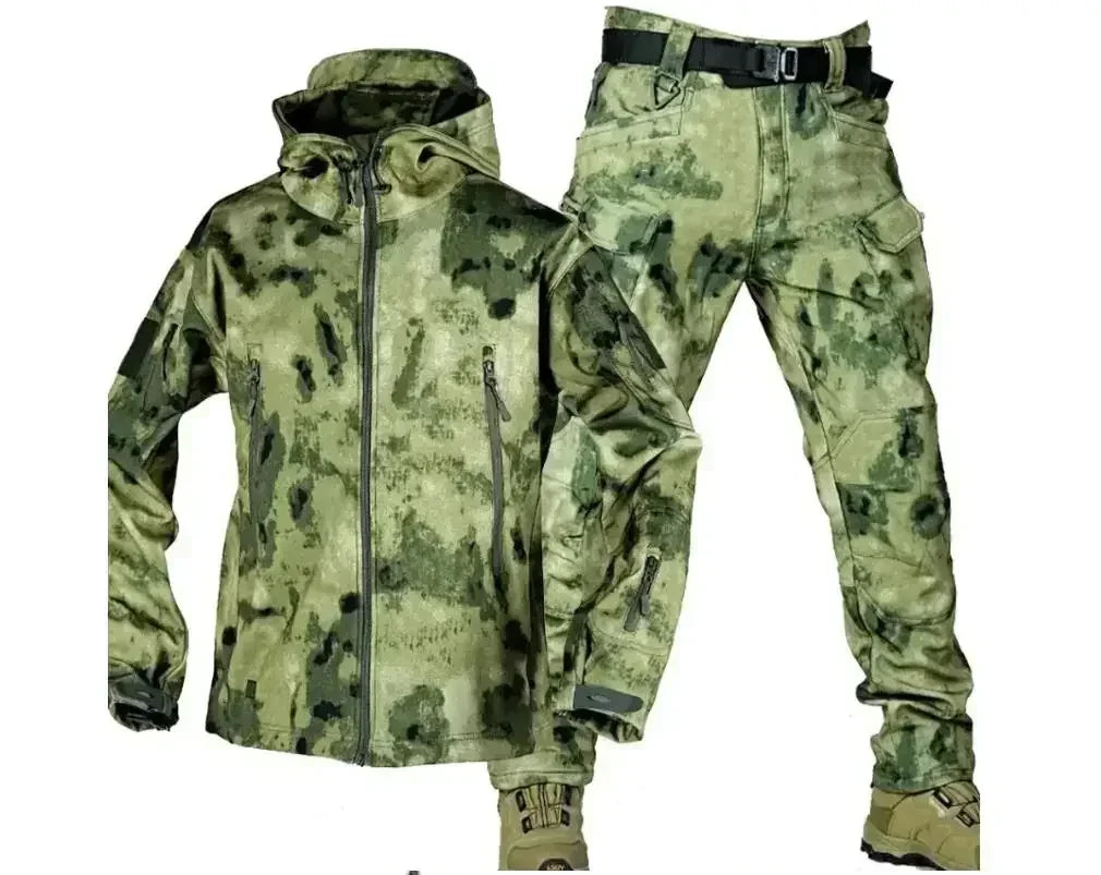 Men's Winter Soft Shell Tactical Set – Windproof, Waterproof