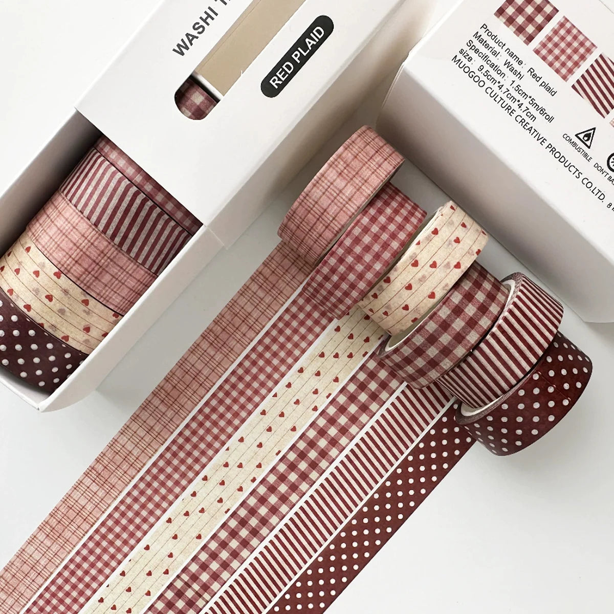 Retro Washi Tape Set (6 Rolls)