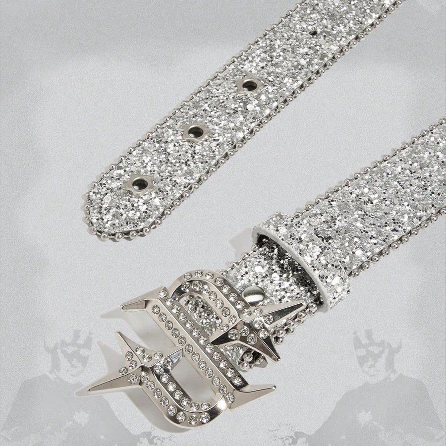 Wide Belt, Fashion Personalized Sequin-decorated Jeans Belt