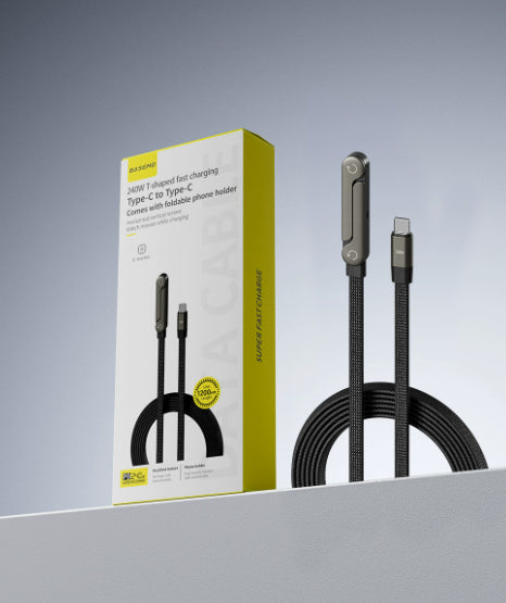 Câble de charge rapide avec support de téléphone pliable