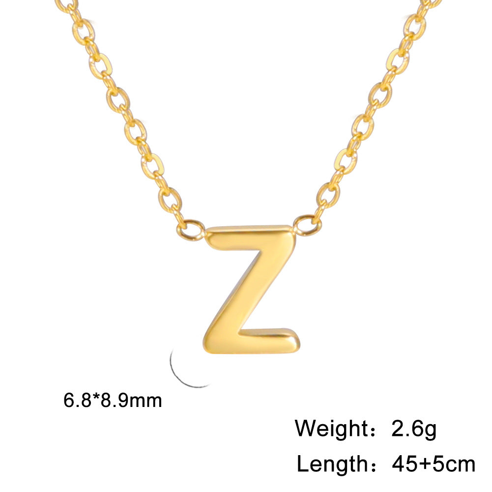 Personalisierte Buchstaben-Halskette mit Anhänger, 18K Gold