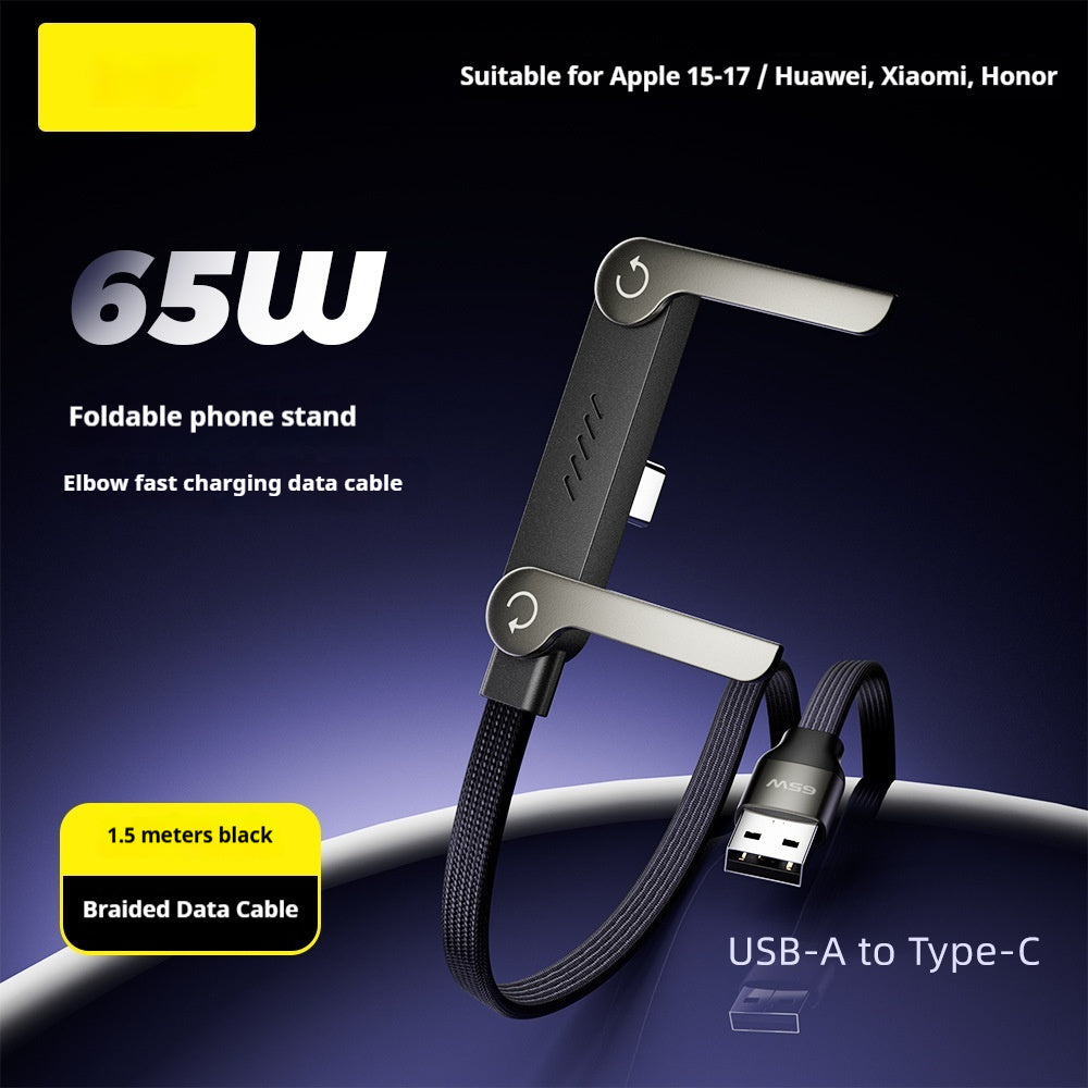 Câble de charge rapide avec support de téléphone pliable