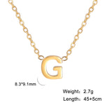 Personalisierte Buchstaben-Halskette mit Anhänger, 18K Gold
