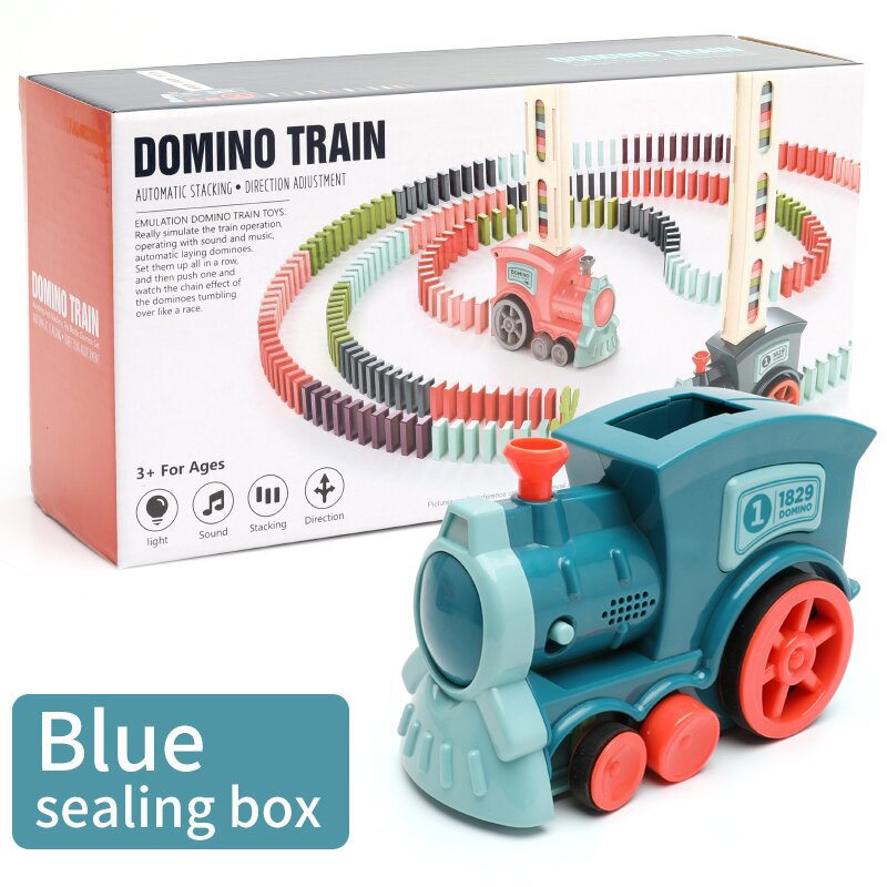 Domino-Zug-Spielset mit 100 Dominosteinen