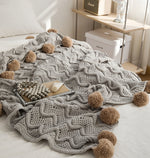 Nordic Knitted Chenille Blanket