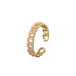 Beliebter, mit Kupfer eingelegter Zirkonia-Ring für Damen, personalisierter, modischer Ins-Handschmuck