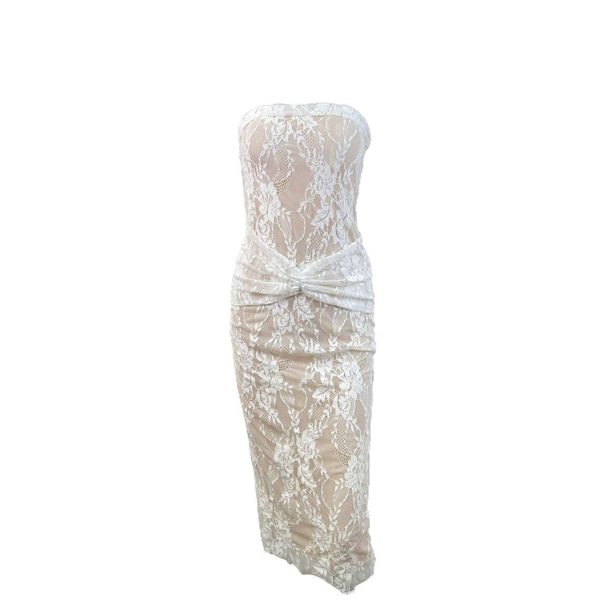 White Strapless Mini Dress