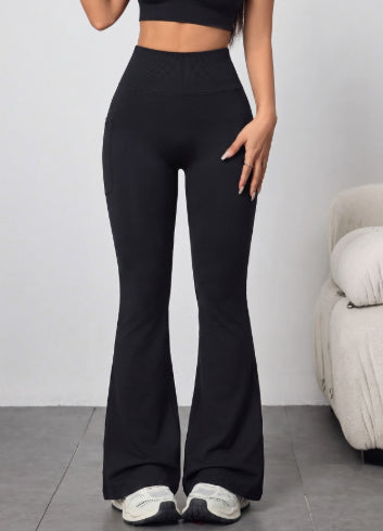 Leggings da yoga a zampa a vita alta