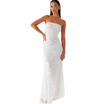Women's Strapless Lace Dress