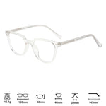 Modische transparente Kristallbrille für Damen