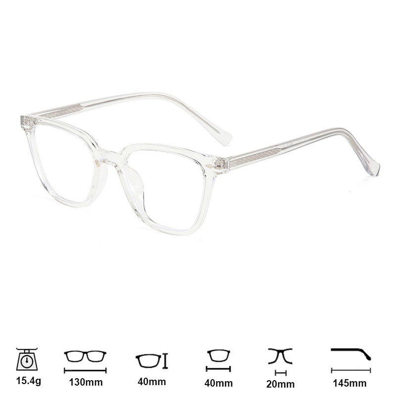 Modische transparente Kristallbrille für Damen