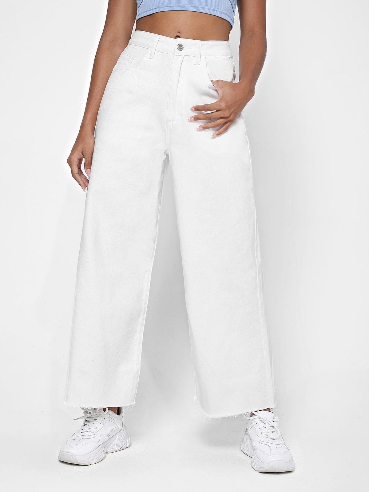 Pantaloni da donna versatili a tinta unita con gamba ampia e svasata