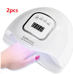 Lâmpada de Unhas de 80W e Conjunto de Verniz Gel, Kit Secador de Unhas UV LED