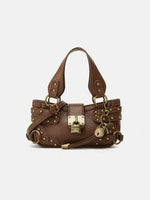 Bolso bandolera vintage con cierre de candado