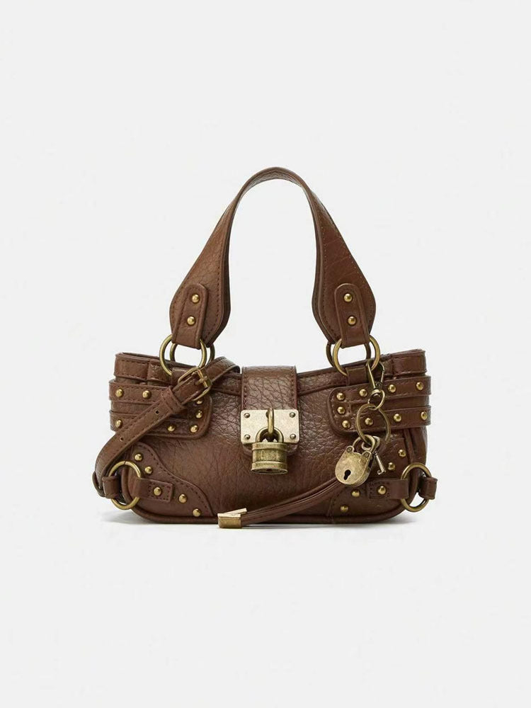 Bolso bandolera vintage con cierre de candado