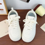Women's White Platform Sneakers