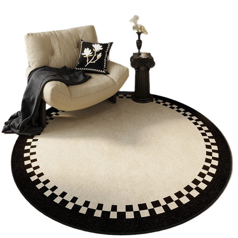 Tappeto rotondo in stile vintage francese