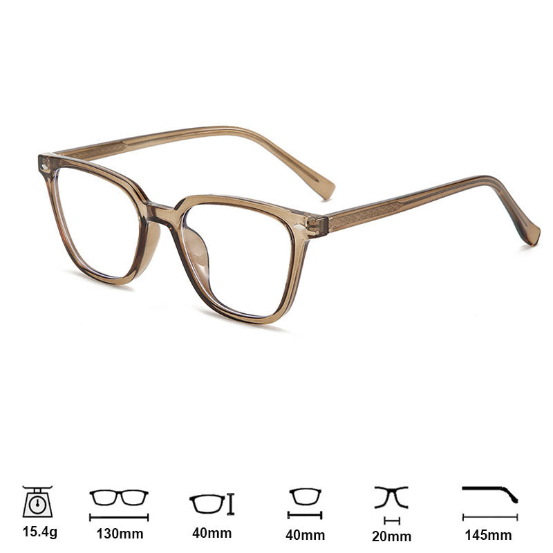 Modische transparente Kristallbrille für Damen