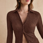 Women's Slim Fit Long Sleeve Blouse