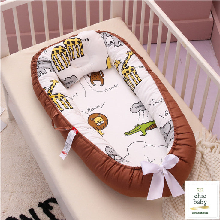 Tragbares Babybett für Kinder, herausnehmbar und waschbar, Reisebett für Säuglinge und Kleinkinder
