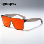 Oversized Flat-Top Sunglasses, Unisex