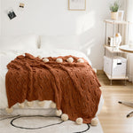 Nordic Knitted Chenille Blanket