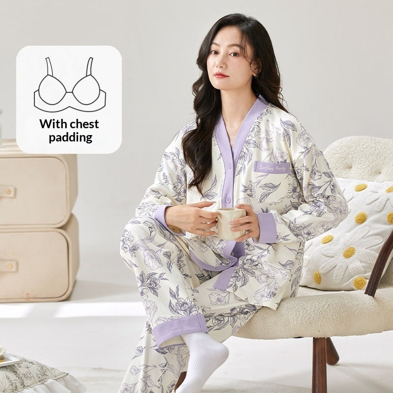 Ensemble de pyjama à manches longues pour femme