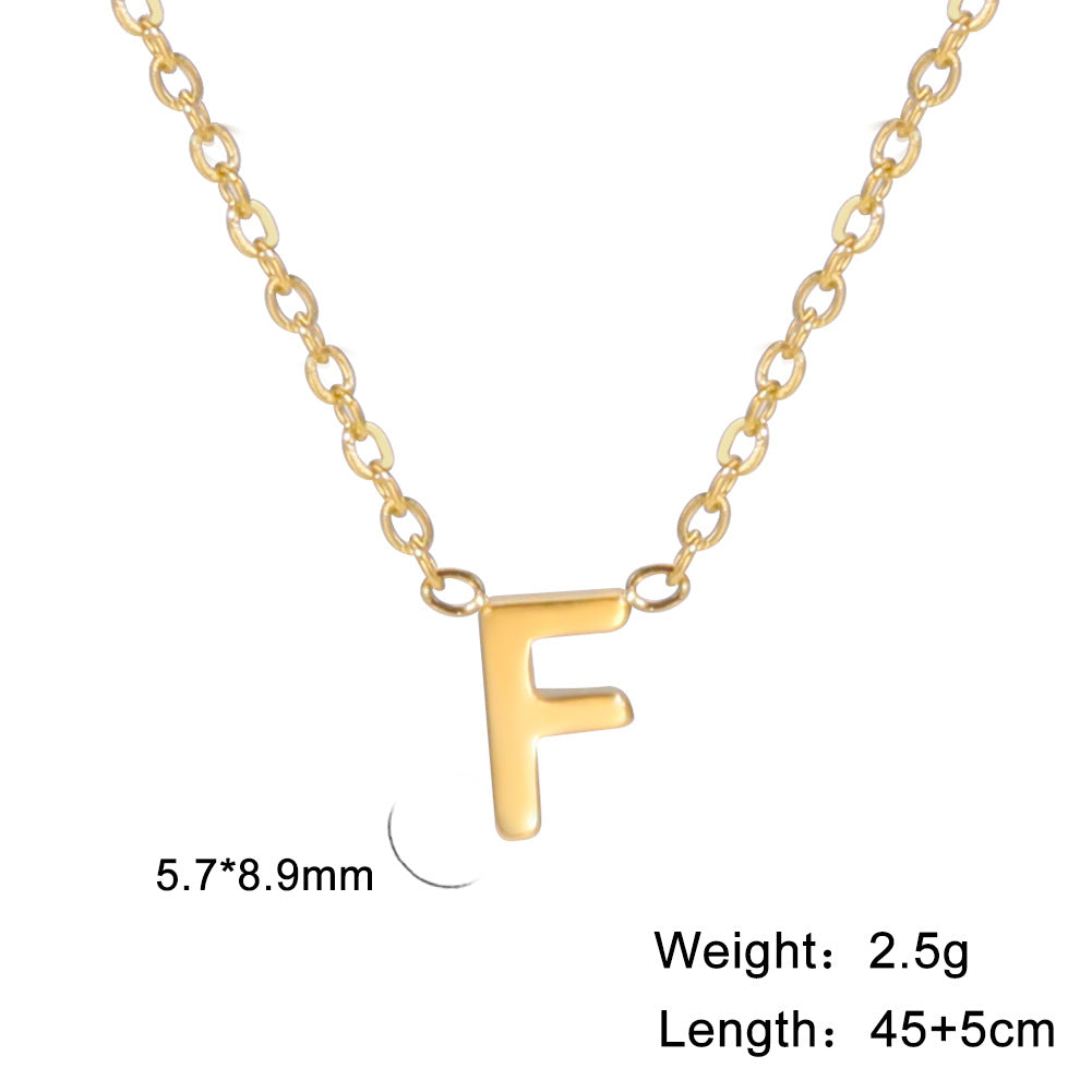 Personalisierte Buchstaben-Halskette mit Anhänger, 18K Gold