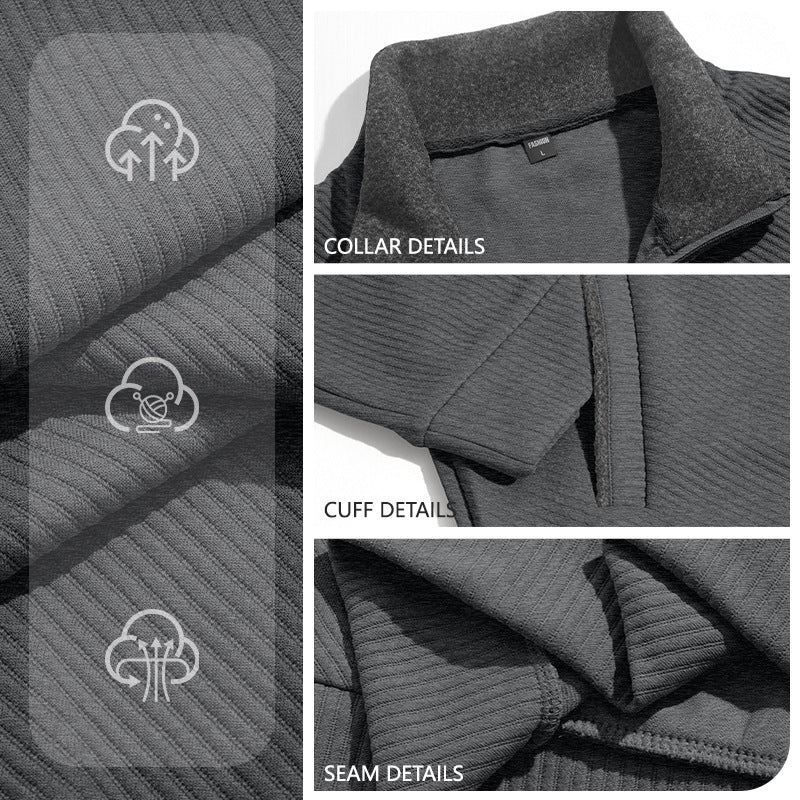 Men's Half-Zip Jacquard Pullover