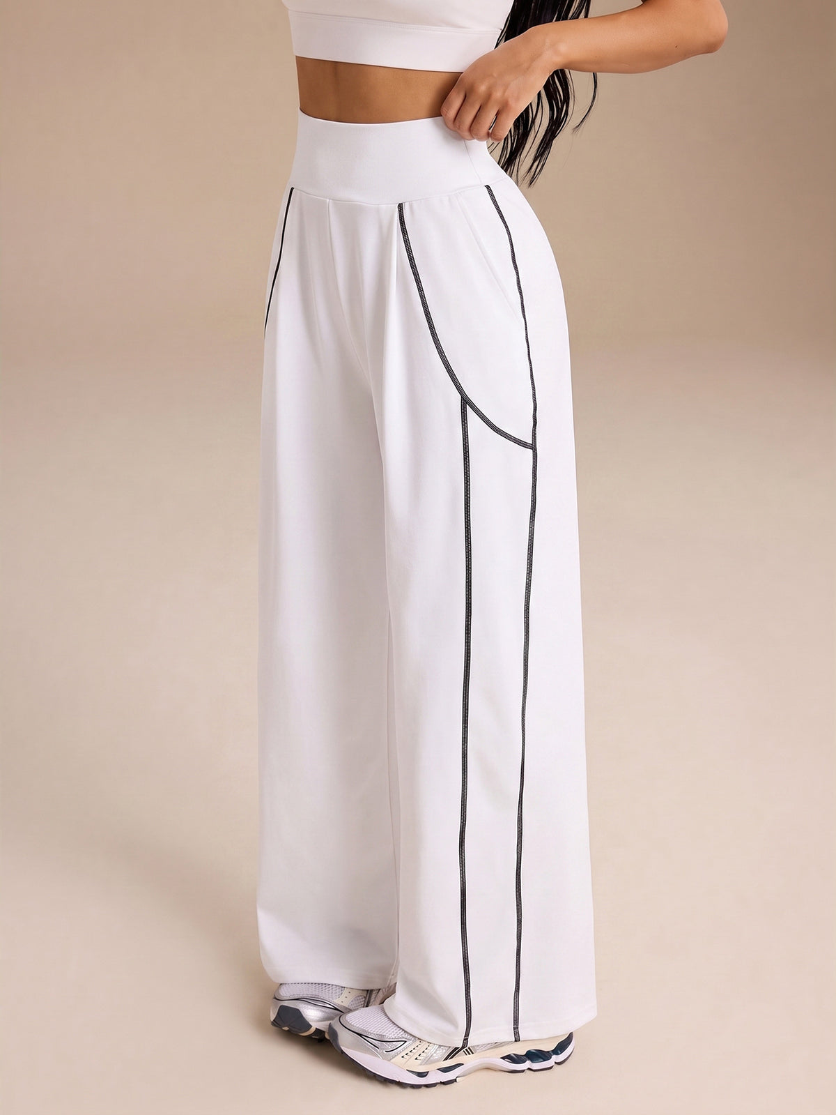 High-Waist-Yogahose mit Taschen