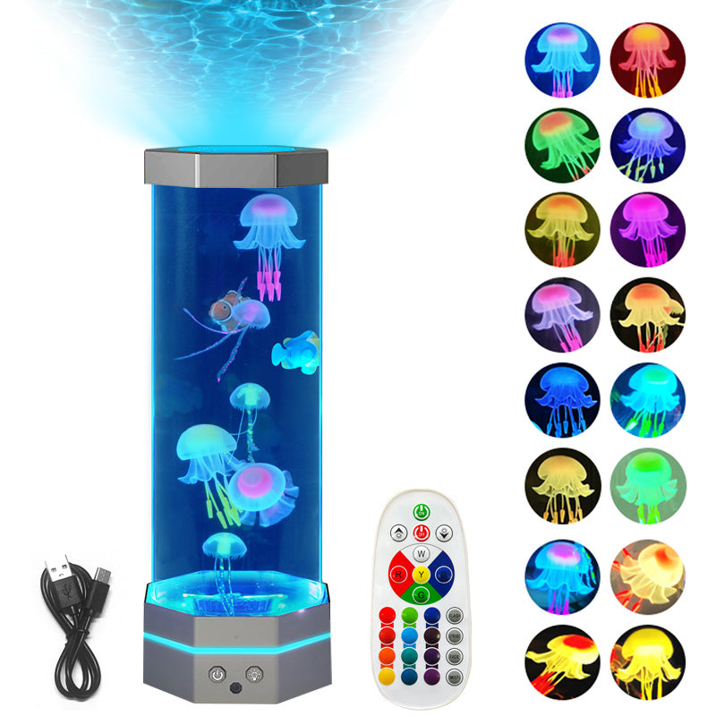 Jellyfish Lava Lamp with Remote, 17 Colors