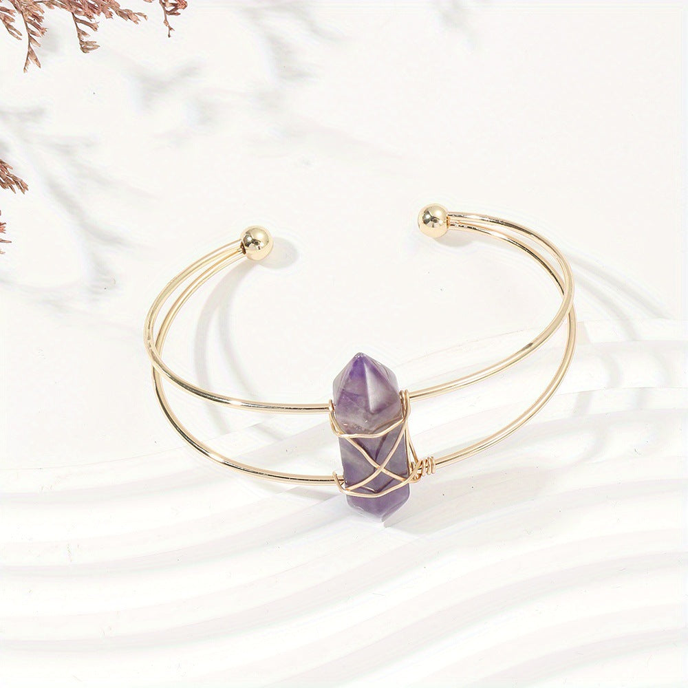 Natural Crystal Bracelet Hexagonal Column Bracelet