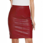 High-Waisted Faux Leather Mini Skirt