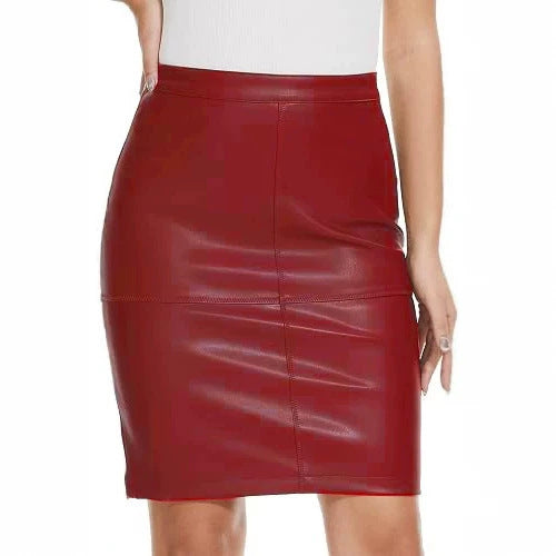High-Waisted Faux Leather Mini Skirt