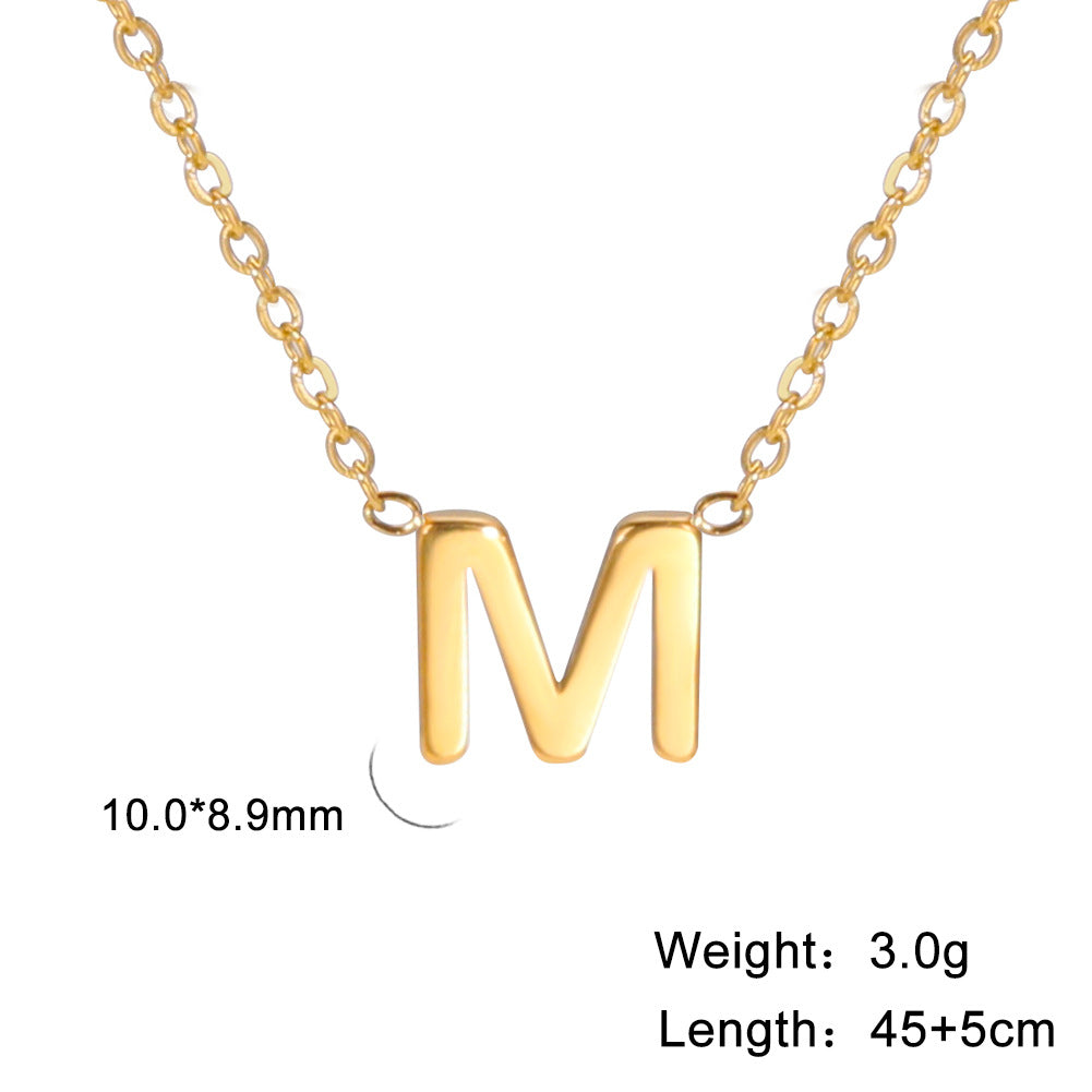 Personalisierte Buchstaben-Halskette mit Anhänger, 18K Gold
