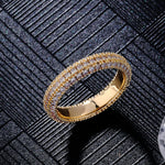 Joseph Jewelry Three-sided Zirconium Shiny Diamond Ring Fashion Personalized Hip Hop Ring