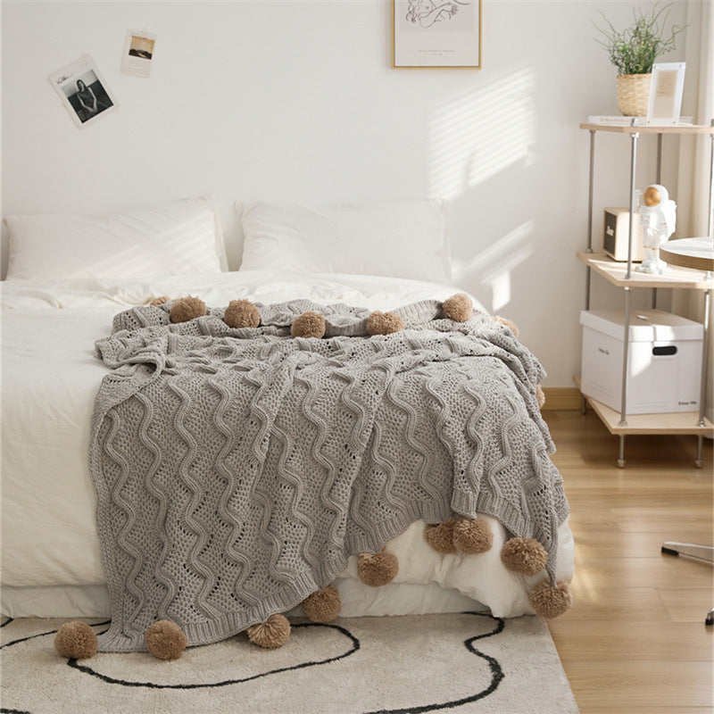 Nordic Knitted Chenille Blanket