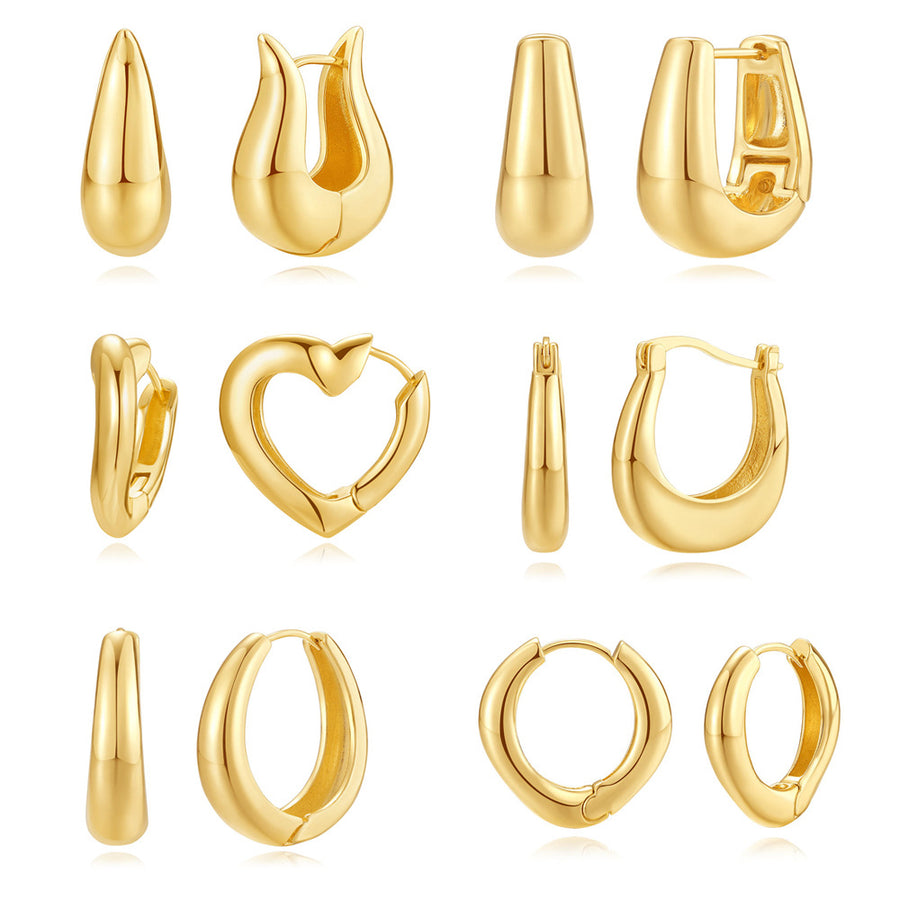Geometric Wide-surface Exaggerated Statement Irregular Earrings