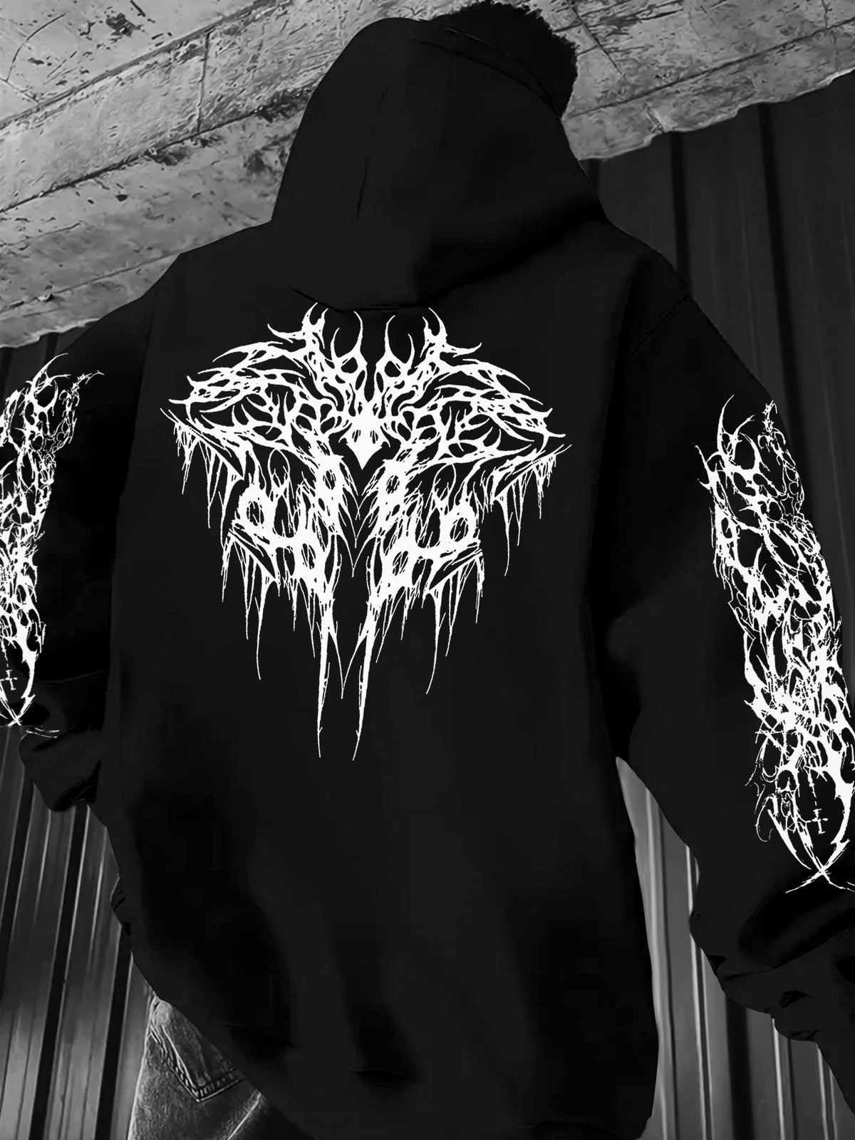 Sweatshirt com Capuz e Corte Largo para Homem
