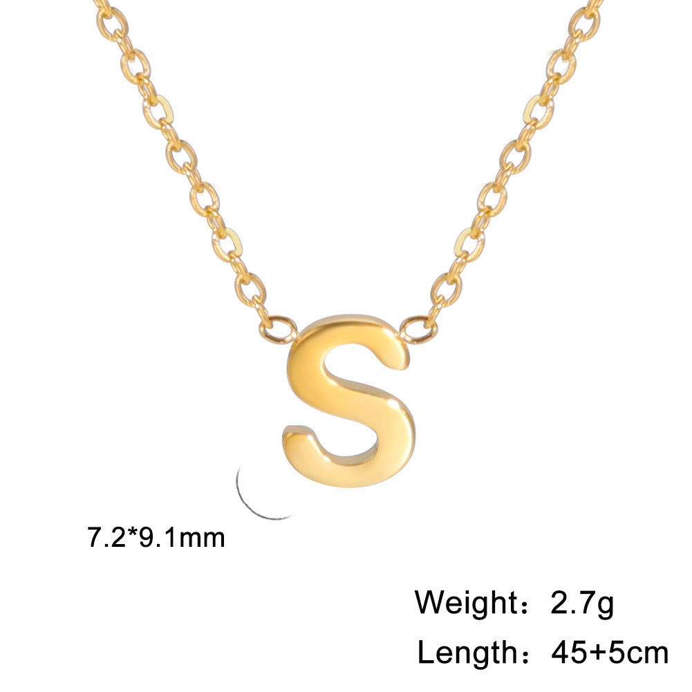 Personalisierte Buchstaben-Halskette mit Anhänger, 18K Gold