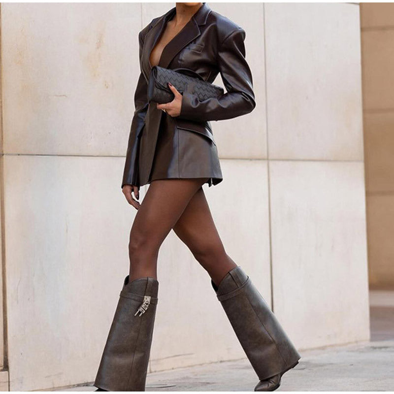 Women's Fitted Leather Jacket